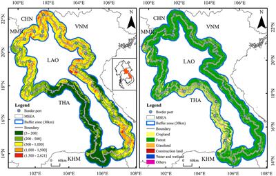 Spatiotemporal characteristics and the national variations of borderland use change in Laos within the geopolinomical context